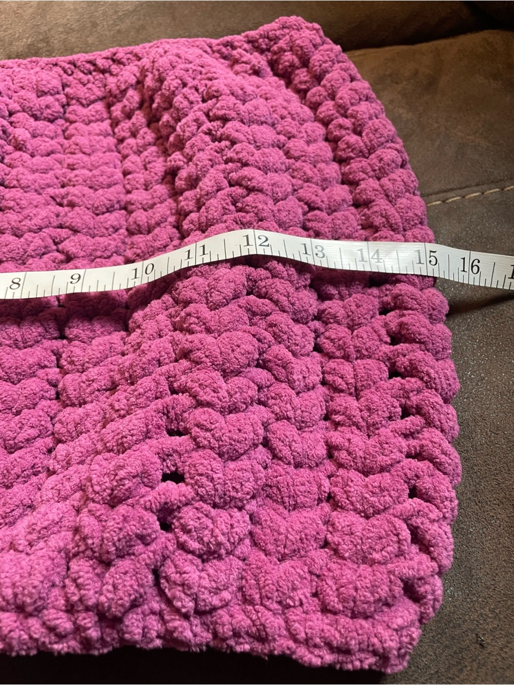 Handmade Pure Wool Crochet Magenta Chunky Cowl Neck Warmer Scarf One of a Kind - Picture 5 of 6